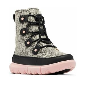 SOREL Explorer III Lace Waterproof Boots – Kids Size 9 – NWT Grey & Pink ❄️🐾